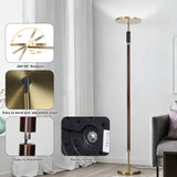 Wood Floor Lamp 30W 3000Lm Super Bright LED Wooden Floor Lamp