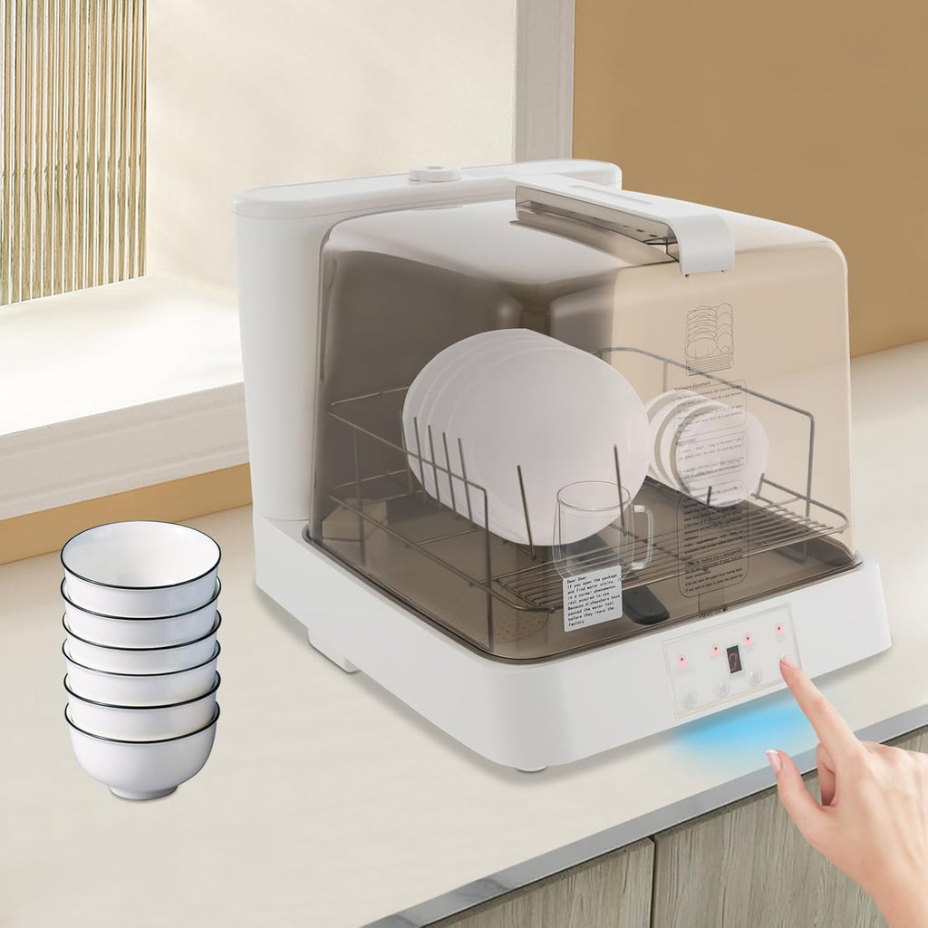 Portable Countertop Dishwasher,Automatic Dishwashing Machine w/Washing Programs,Mini Dishwasher