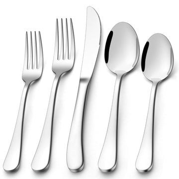 Heavy Duty Silverware Set for 4, 20 Pcs Stainless Steel Flatware Set