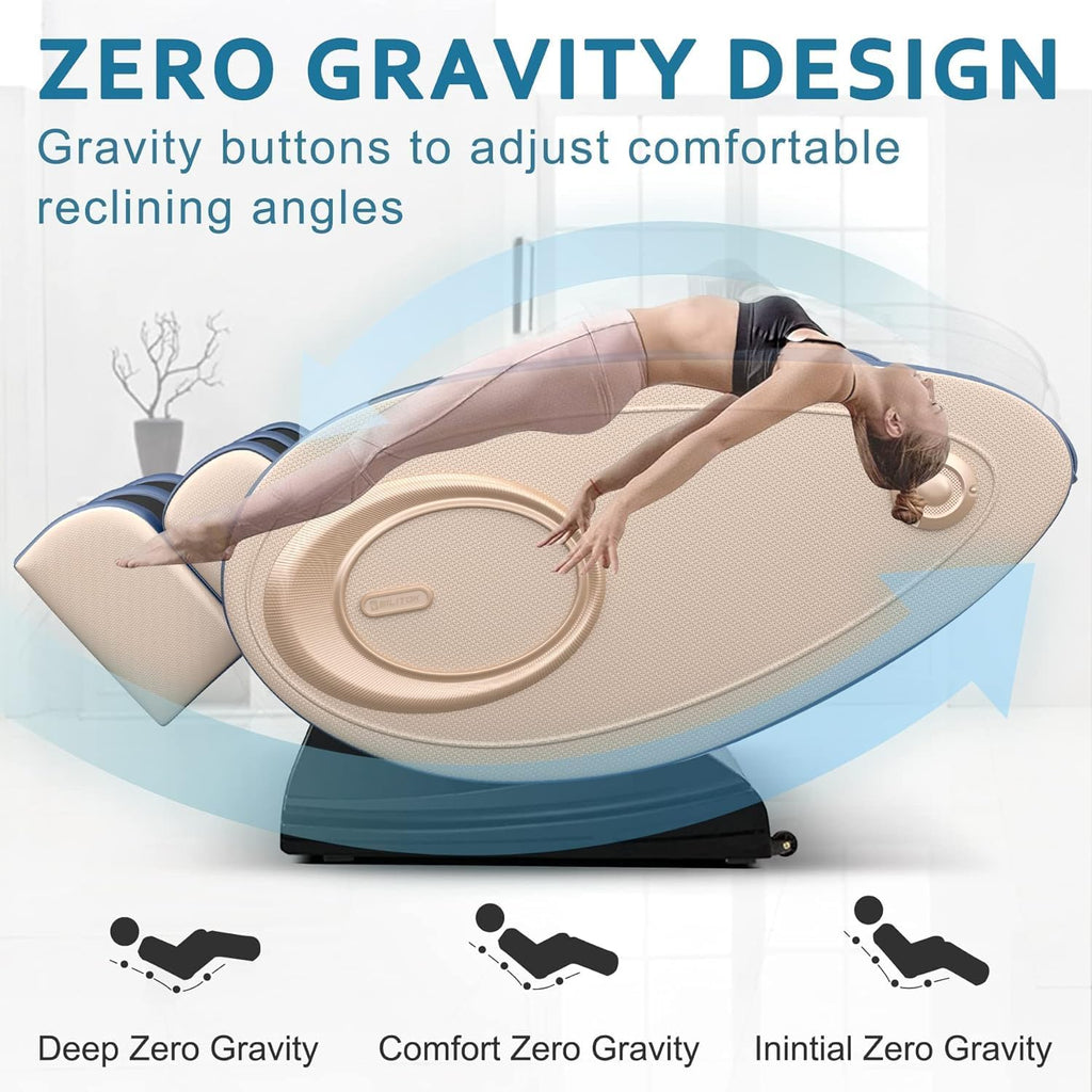 Full Body Zero Gravity Massage Chair with Heat Therapy, 5 Auto Modes, and Remote Control, Ultimate Relaxation for
