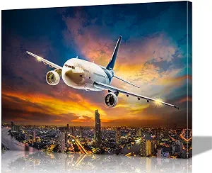 Airplane Wall Decor Aviation Decor Aviation Wall Art Airplane Poster Plane Decor Aviation Art Airplane Canvas Wall