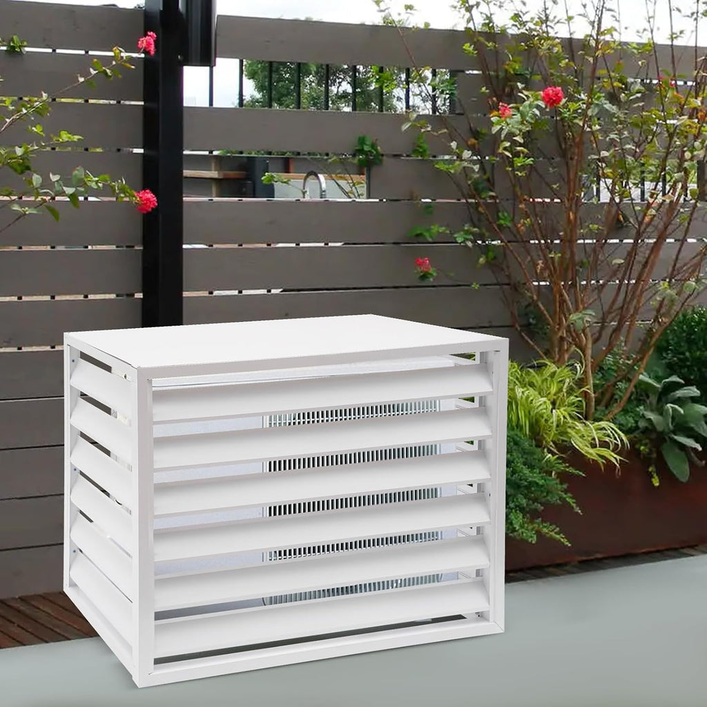 Air Conditioner Fence Panels Air Conditioner Privacy Screen Pool Equipment Enclosure Aluminum Alloy AC Fence Covers