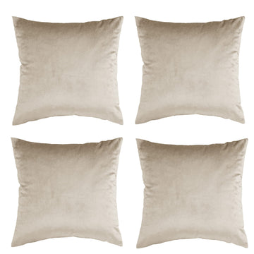 Velvet Champagne Throw Pillow Covers Decorative Cushion Covers Pillow Cases Sham for Sofa Couch