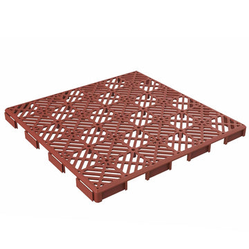 12-Pack Polypropylene Interlocking Patio Deck Tiles - Weather-Resistant Outdoor Flooring for Balcony, Porch, and Garage