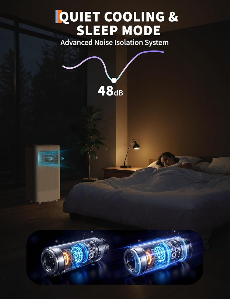 Portable Air Conditioner, 8000 BTU Air Conditionerwith 3 in