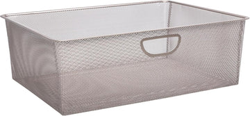 Closet Culture Wire Mesh Basket, Closet Pull Out Basket for Closet Organizer Systems, 22 in., Champagne Nickel Finish