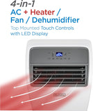 Portable Air Conditioner with Heat, 14,000 BTU with 12,000 BTU Heating for Rooms Up To 700 Sq. Ft.