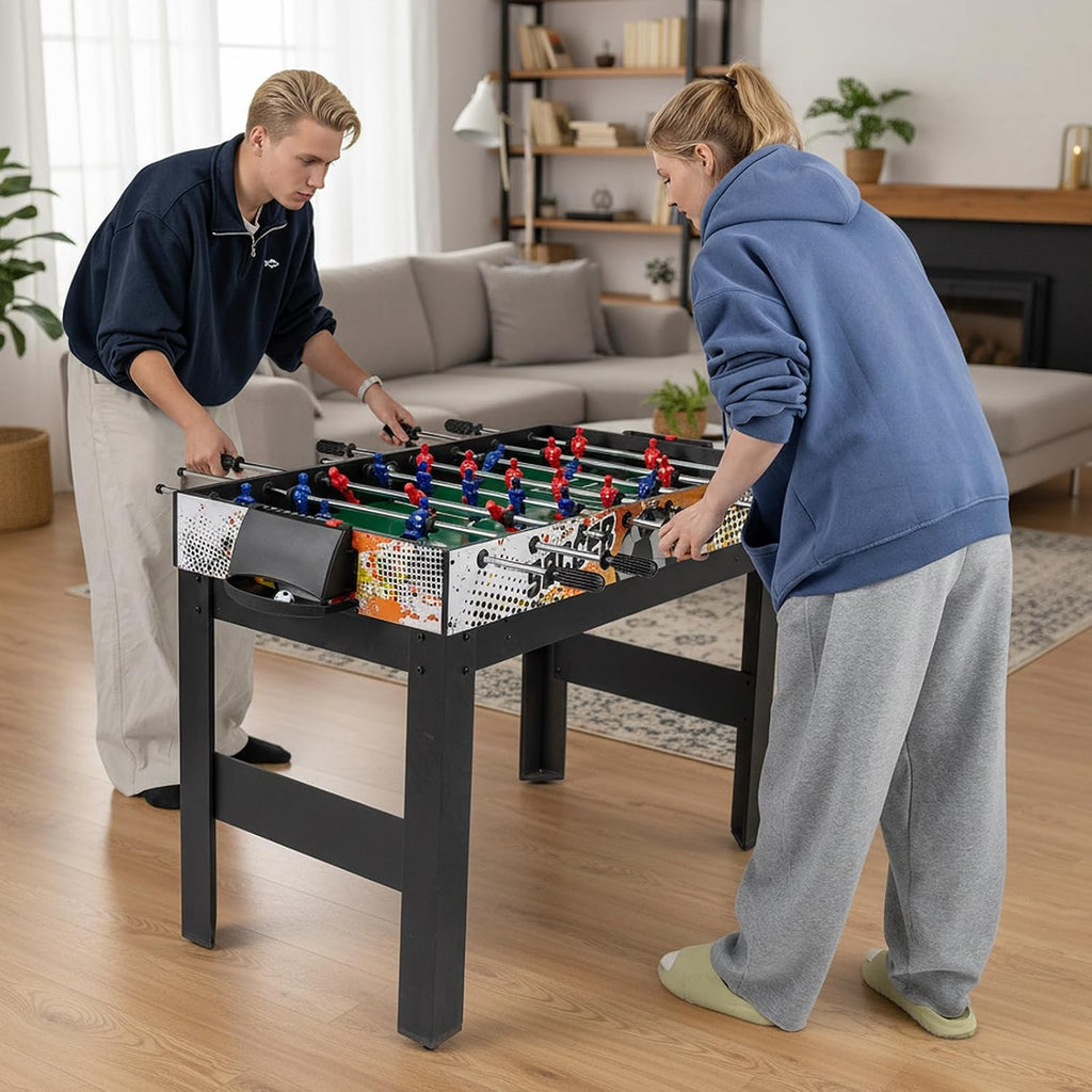 14-in-1 Multi Game Table, Combo Game Table w/Foosball, Air Hockey, Pool, Table Tennis, Basketball, Chess, Checkers