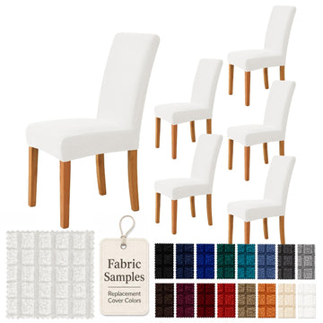Dining Chair Covers Set of 6, Stretch Parsons Chair Slipcovers, Super Soft Removable Washable Kitchen Chair Protector