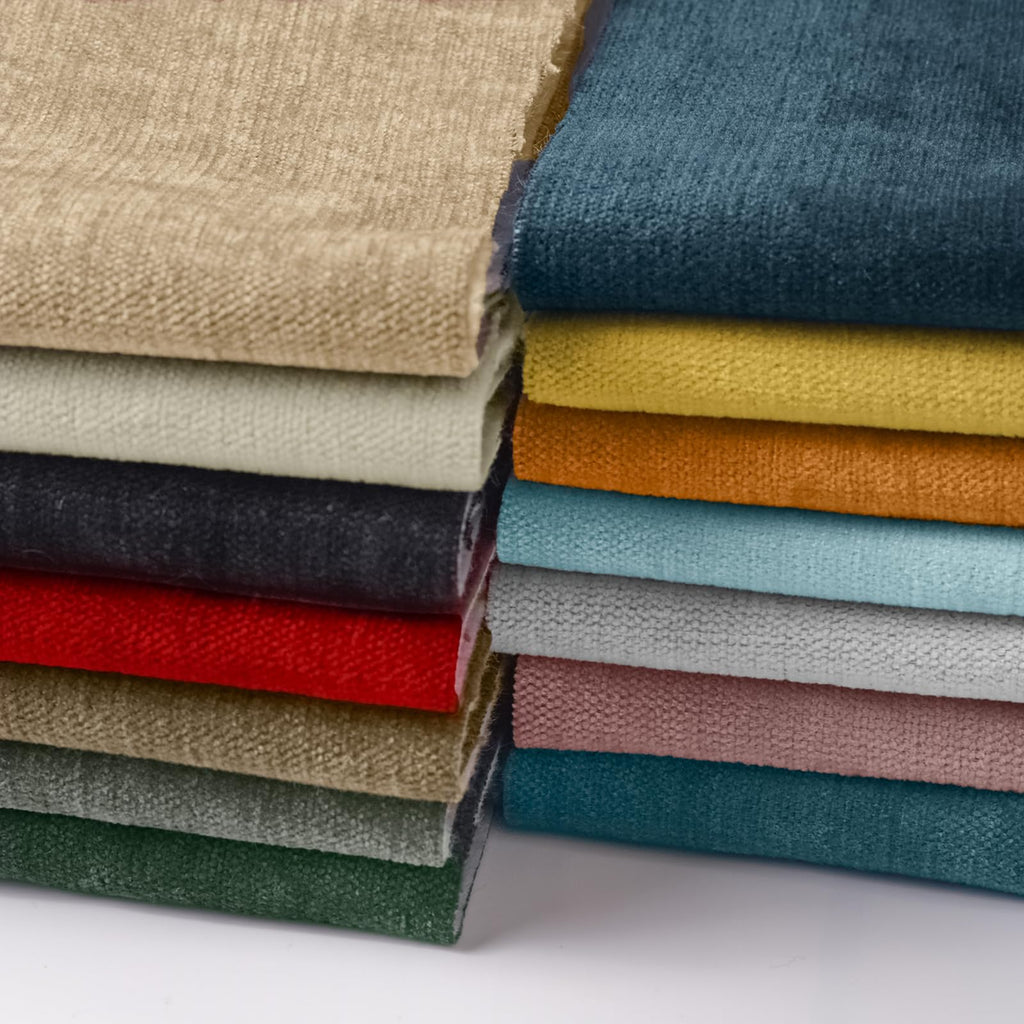 57" Wide Chenille Fabric by the Yard, Luxurious Velvet Texture Plush Material for Sofa Chair Reupholstery, Thick