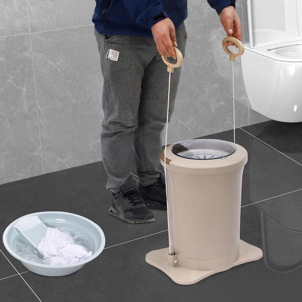 Manual Clothes Dryer, Portable Mini Spinner Compact Spin Dryer, Non electric Laundry Dryer for RV, Camping, School