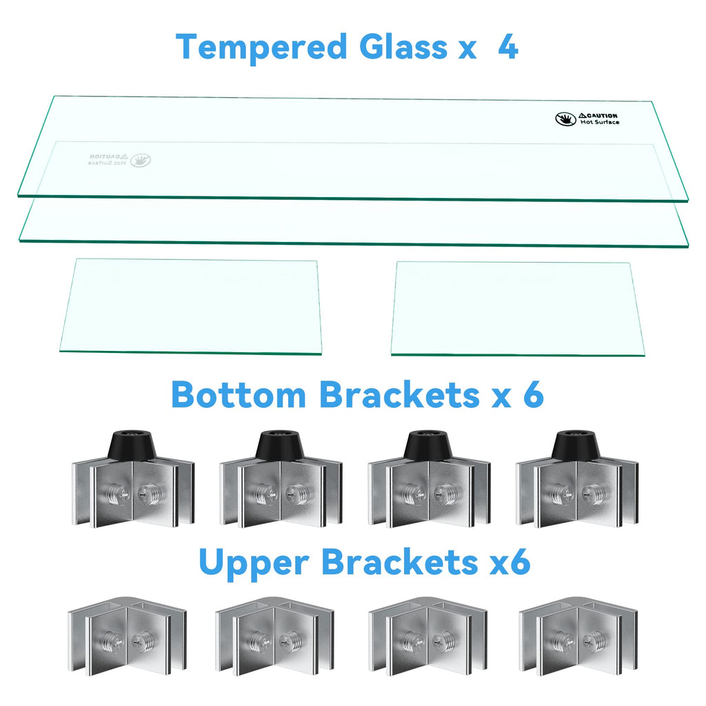 Linear Fire Pit Wind Guard, 40.5" x 12.5"