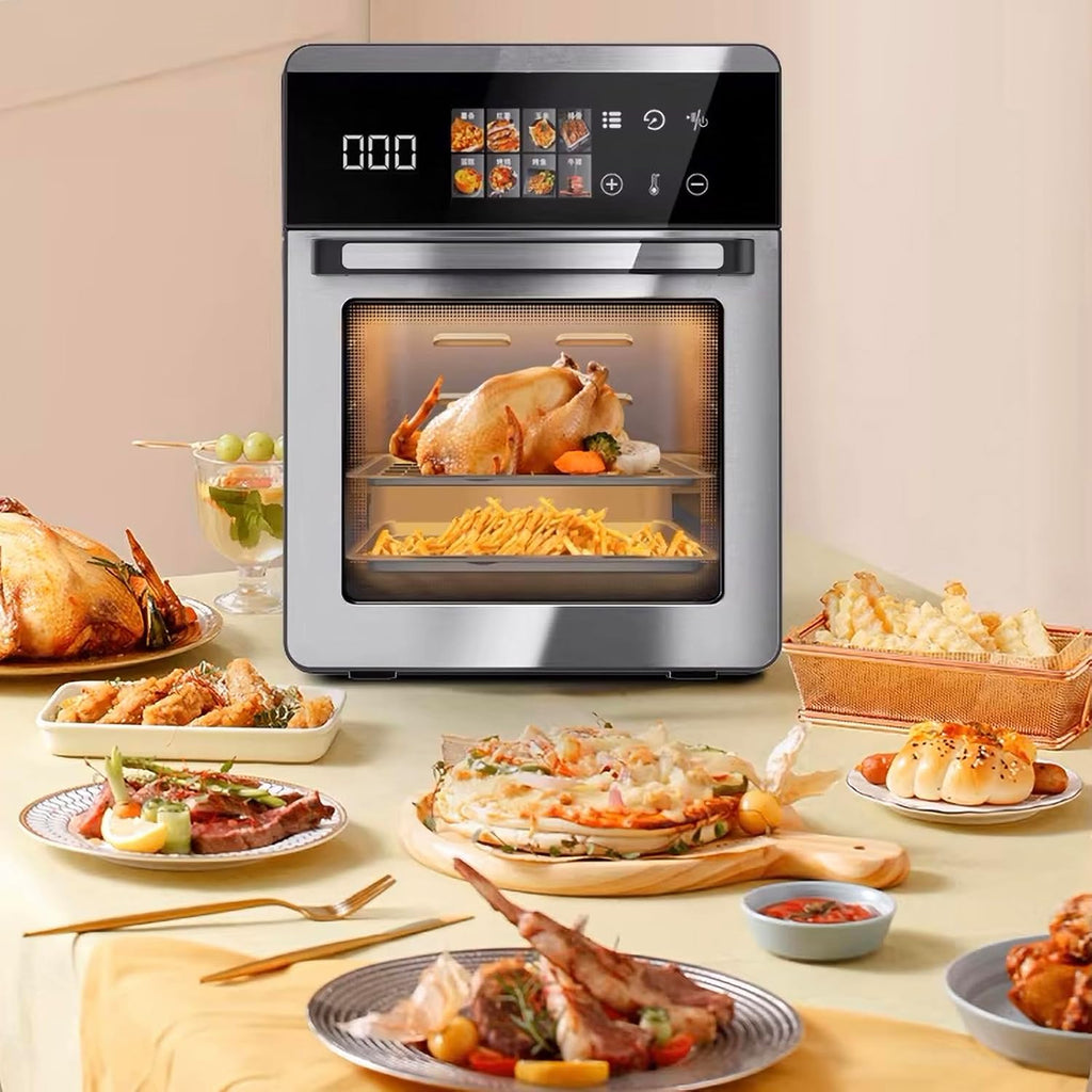18QT Large Air Fryer Oven with Touch Screen Display, 10-in-1 Air Fry, Roast, Bake, Broil, Dry, Frozen, Proof Combo