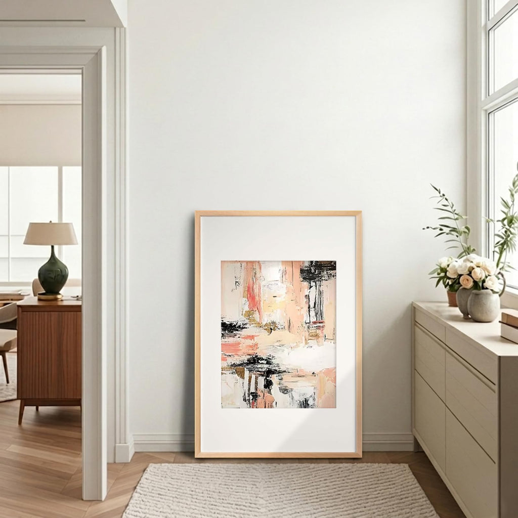 24x36 Picture Frame Natural - Solid Wood Frames with Acrylic Plexiglass for Pictures 18x24 with Mat or 24x36 without