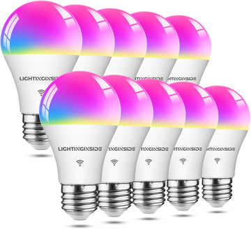Smart Bulb Compatible with Alexa/Google Home/SmartLife,10PCS