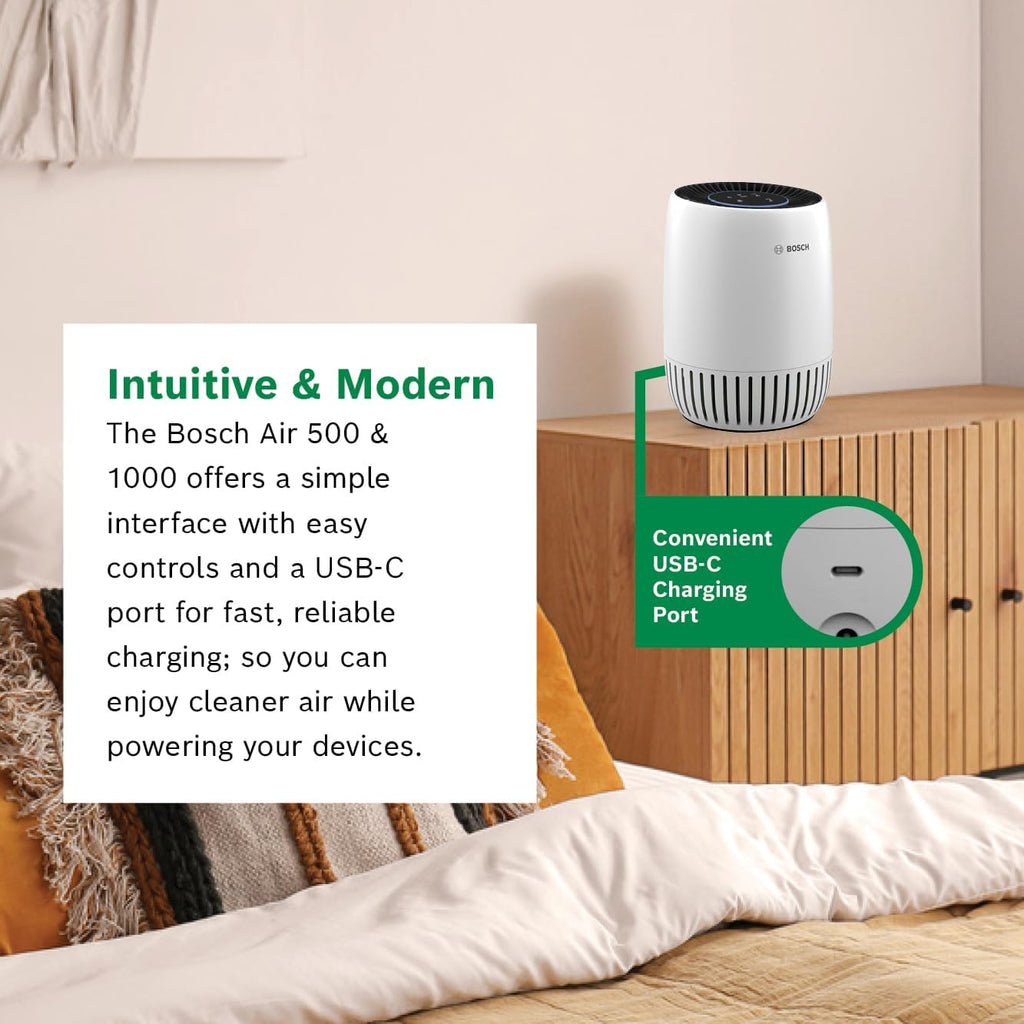 Air Purifier for Home, Small Spaces (Covers,500-sq ft), 2-in-1 Filter for Pollen, Smoke, Dust, Dande