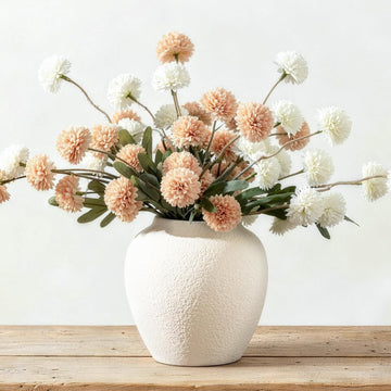 Ceramic Flower Vase Home Decor - Small Farmhouse Table Vases Rustic Vintage