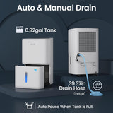 Max 80 Pint/D(Standard 62Pint/D) Energy Star Home Dehumidifier for Spaces up to 5,000 Sq. Ft, Ideal for Basement