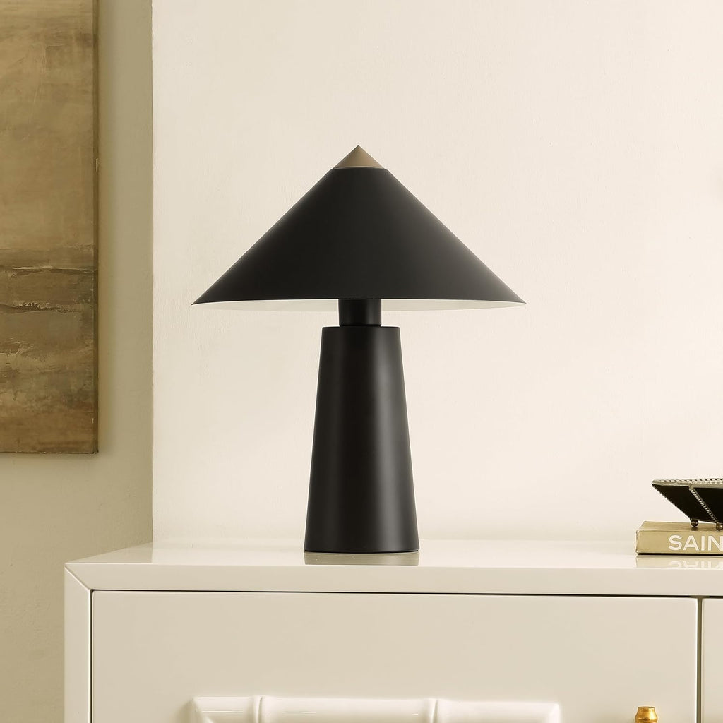 Syuna Black/Gold 17-inch Table Lamp (LED Bulb Included)