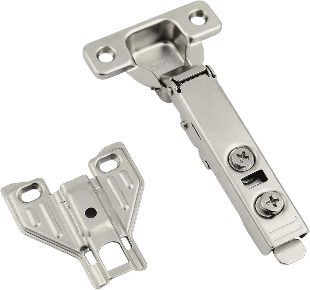 2-Pack, Full Overlay Cabinet Door Hinges,105 Degree Adjustable Concealed Kitchen Cabinet Hinges Soft Close for Face
