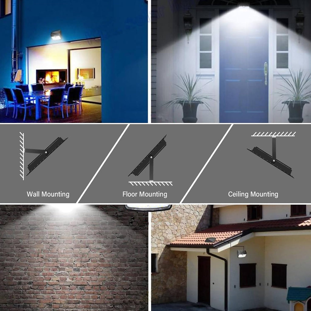 200W LED Flood Lights Outdoor,20000lm Exterior Security FloodLight with Plug, 6000K Work Light with IP66 Waterproof