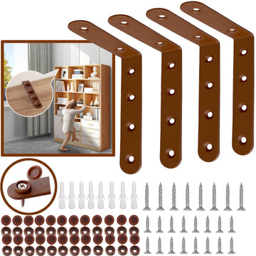 Anti Tip Furniture Anchors for Baby Proofing Furniture Wall Anchor Furniture Dresser Bookshelf Falling Prevention