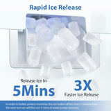 Nugget Ice Maker Countertop, 55lbs/24H Ice Machine with 3.6L Water Tank&3.2Lbs Ice Basket, Self-Cleaning Pebble Ice