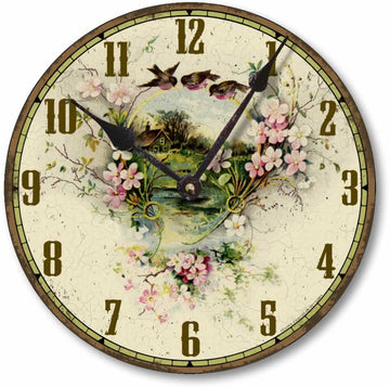 Item C2038 Vintage Victorian Style Country Cottage Clock, 10.5 Inch