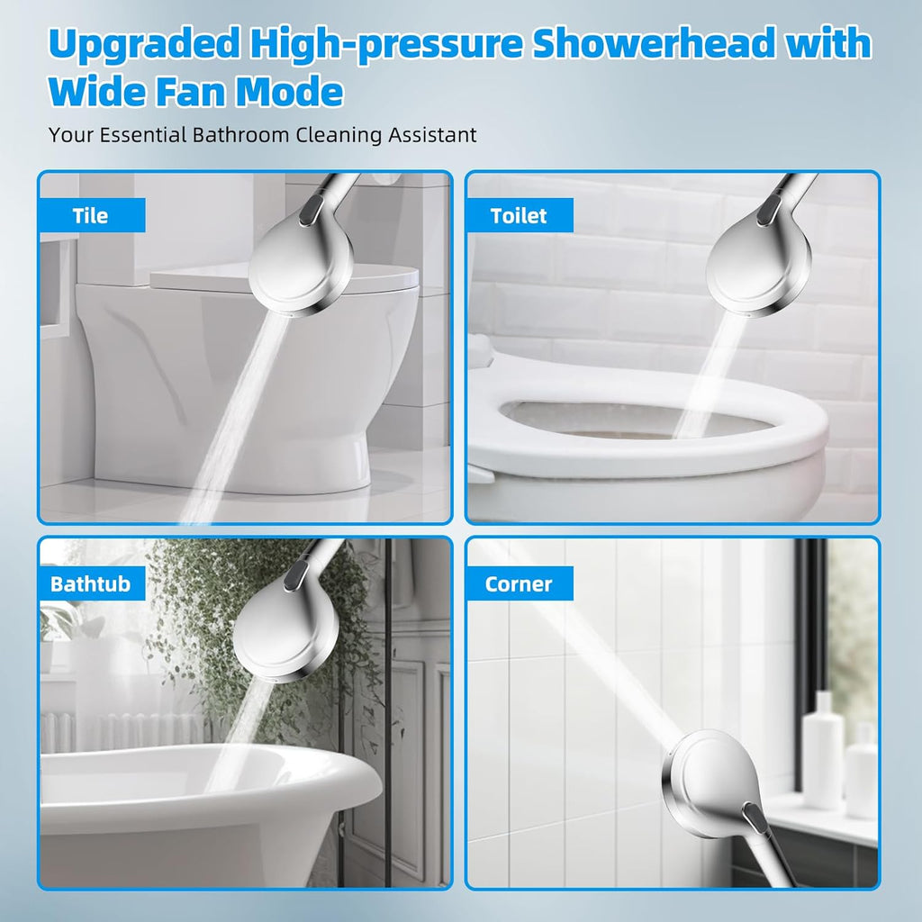 All Metal CUPC Certified Shower Head, 10'' High Pressure Rainfall Shower Head, Handheld Showerhead Combo