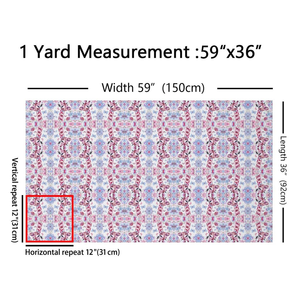 Cute Giraffe Fabric By The Yard Decorative Soft