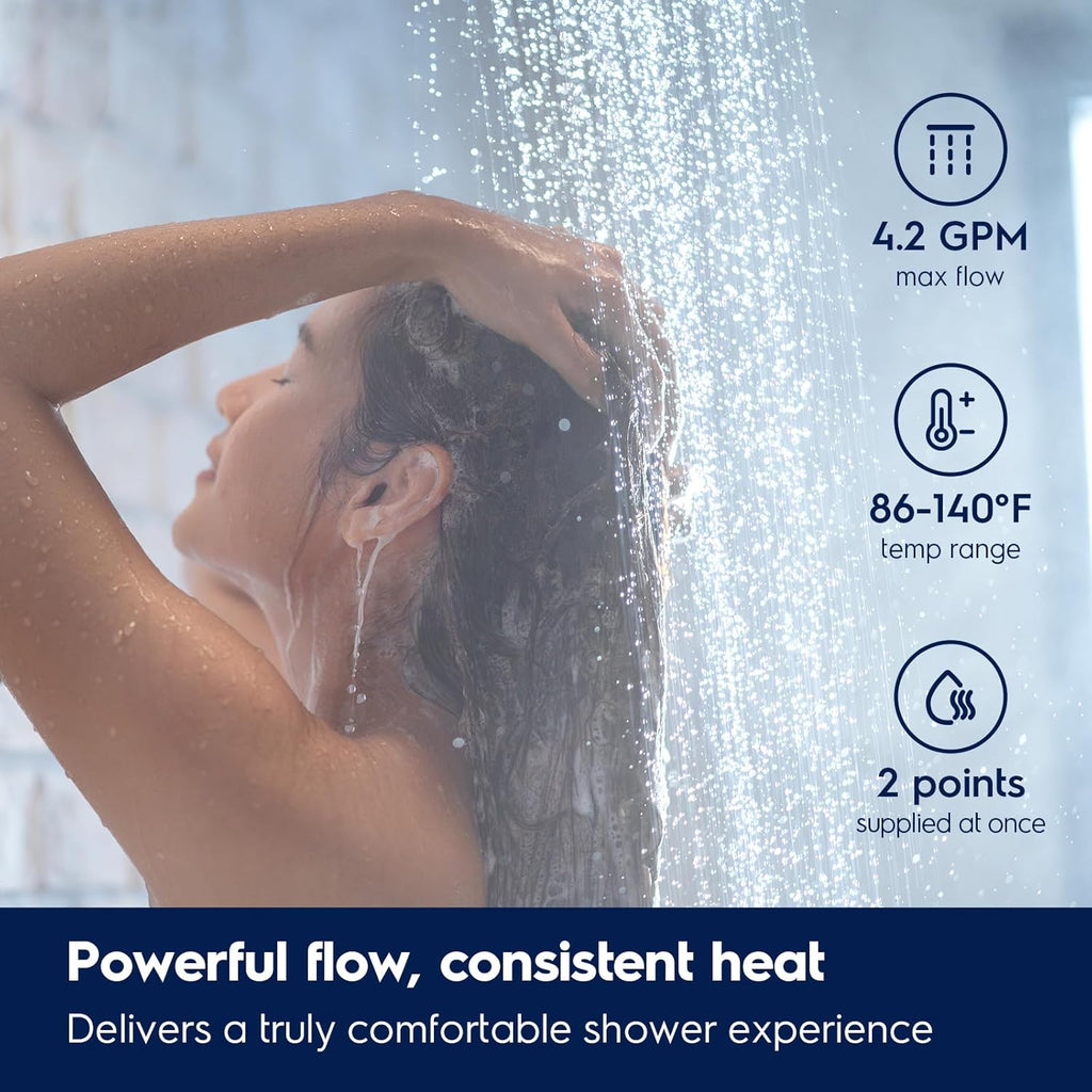 18kW Tankless Water Heater Electric 240v - Smart Wifi & Alexa, Instant On Demand Hot Water Heater for Whole House