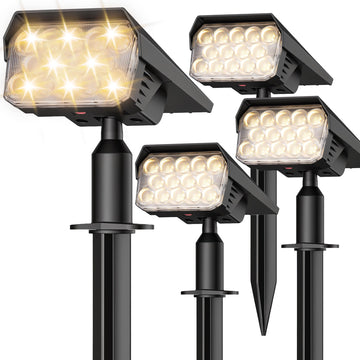 Solar Lights Outdoor Waterproof IP65, 56 LED 3 Lighting Modes Solar Spot Lights Outdoor, Solar Powered Landscape