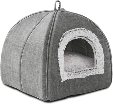 Cat Bed Cave-Cat Beds for Indoor Cats,Kittens and Small Pets,Soft and Warm Cats House Tent Bed,Foldable and Washable