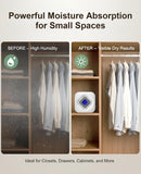 Dehumidifier for Bathroom with Color-Changing Beads, Rechargeable Small Dehumidifier for Closet