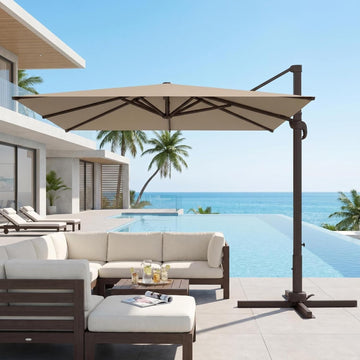 10' X 10' Cantilever Patio Umbrella with Double Top Vent