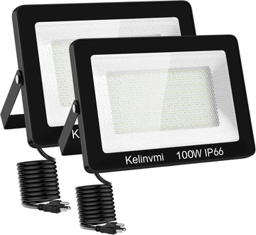 100 W Outdoor LED Floodlight, 10000 lm LED Floodlight, 4200 K Warm White IP66 Waterproof Outdoor Lighting for Garden