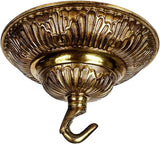 5.71" All Copper Chandelier Canopy Kit with Lamp Parts Hardware and Hooks, Light Fiture Cover as Ceiling Medallion