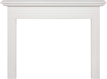 Furniture for Your Fireplace, Premium Grade A MDF Mantel Surround, Crisp White Paint, Interior Opening 48"