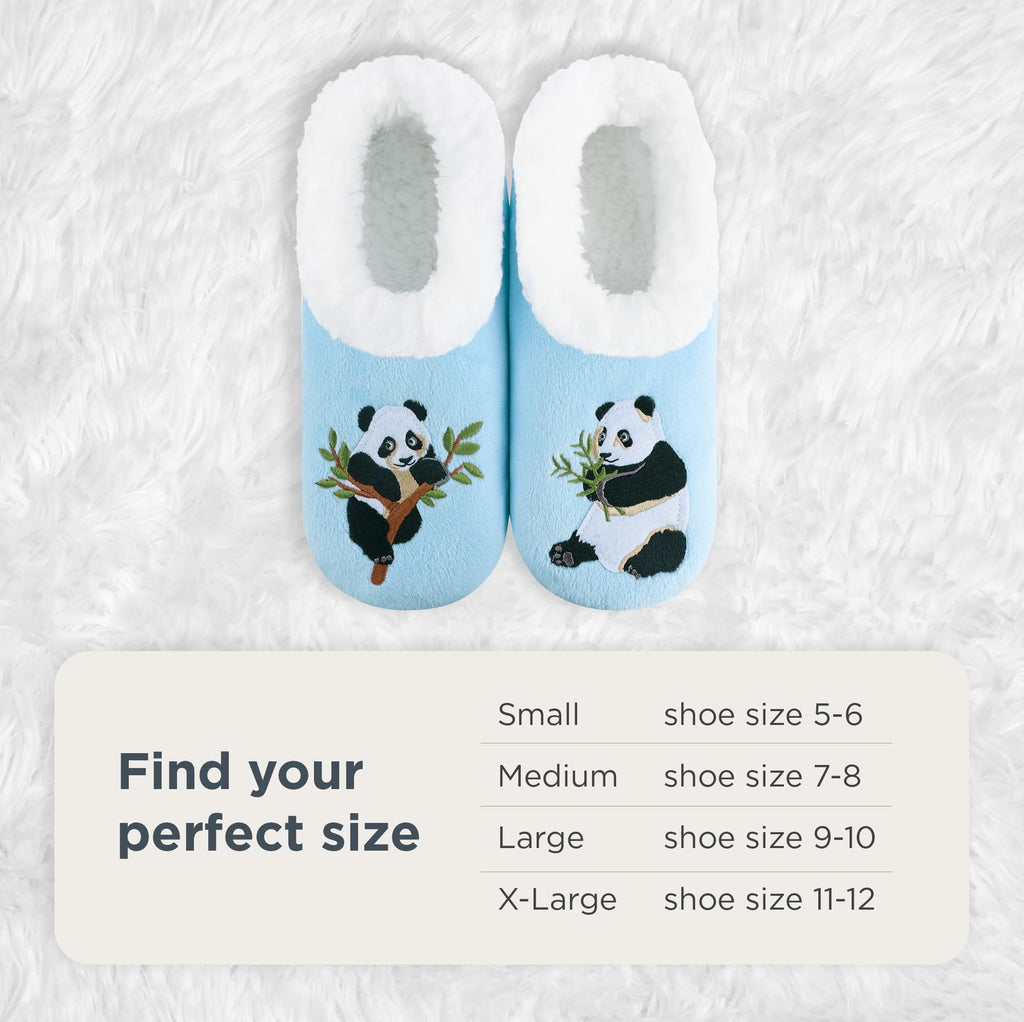 Animal Slipper Socks for Women (Pandas, L)