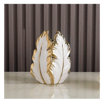 Nordic Light Luxury Gold Painted Ceramic high-end vases-Elegant Home Decor-Flower Vase/Contemporary Design - Wedding