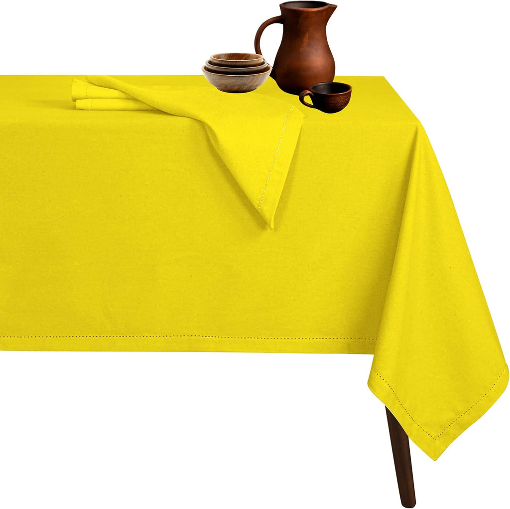 Cotton tablecloth - Lemon Yellow