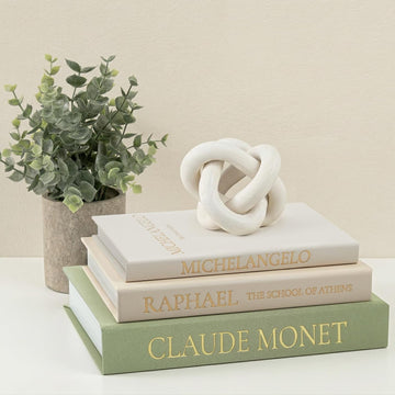 Sage Green Faux Book Box Set of 3 - Linen Decorative Books for Shelves, Fake Books for Decoration with Secret