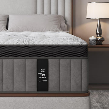 King Mattress,14 Inch - Medium Firm Hybrid Mattress with Memory Foam & Pocket Springs,Extra Back & Lumbar