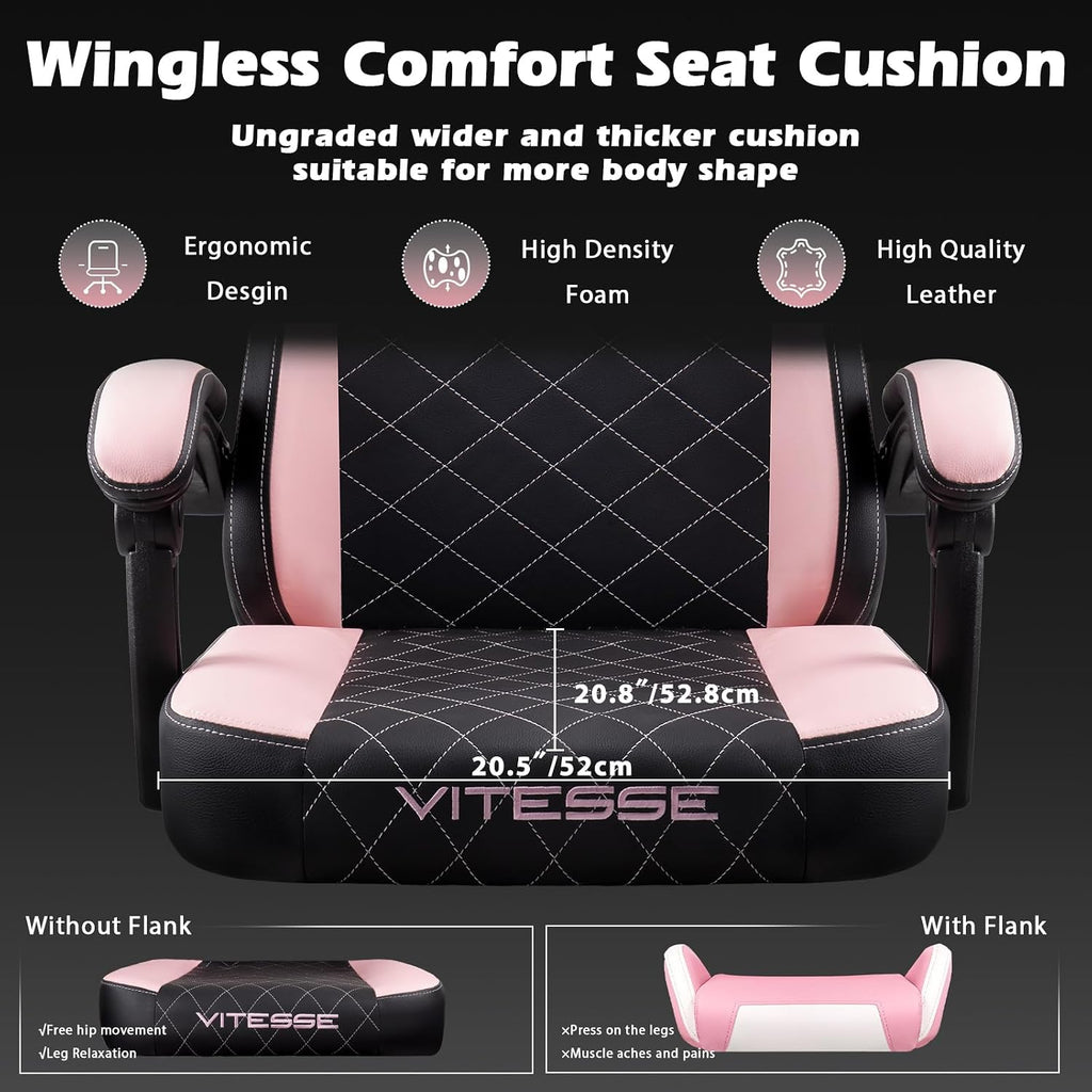 Ergonomic Gaming Chair for Adults | Computer Chair with Footrest, Heavy Duty Video Game Chair with Lumbar Support &