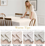 Linen Table Cloths Rectangle 60 x 120 Inch Premium Tablecloth Spill-Proof Waterproof Table Cover for