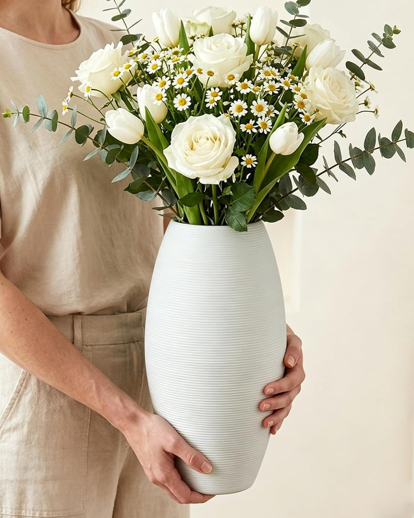 Large White Vase
