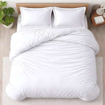 3 Pc Duvet Cover King Size Set-100% Egyptian Cotton 600 Thread Count Ultra Soft Premium Durable Comforter Cover