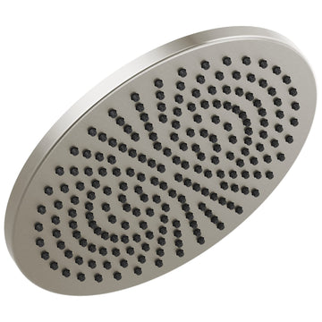 Brushed Nickel Round , 12 Inch Metal Large Shower Head Rainfall, Overhead Rain Showerhead, 2.5 GPM Flow Rate