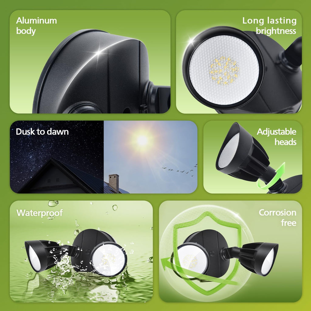 44W 3500/4200 lm LED Security Light Outdoor Motion Sensor/Dusk to Dawn, 5000K Daylight Flood Light, Waterproof, Dusk