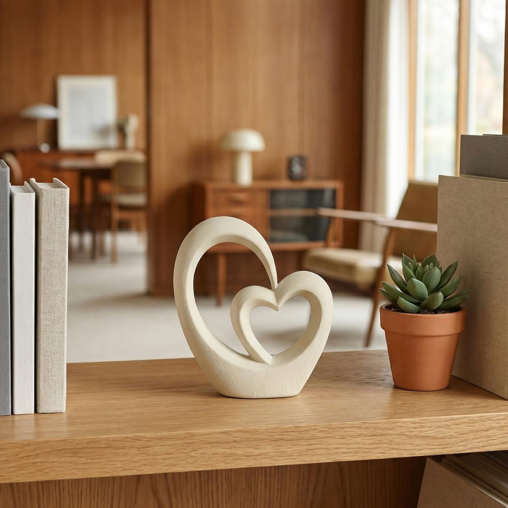 Ceramic Statue Home Decor Aesthetic Abstract Brushed Finish Sculpture Modern Decorative Statues Bedroom Bookshelf